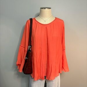 New Directions Bright Coral Blouse